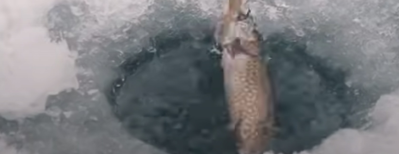 Ice fishing in Russia